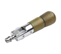 Máquina de coser a mano de cuero | Juego de herramientas de punzón portátil de madera y metal | para reparaciones de manualidades | Puntadas decorativas multifuncionales en zigzag recto | Compacta