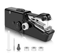 Máquina de coser a mano, mini máquina de coser para costura rápida, máquina de coser portátil para el hogar, viajes y bricolaje, máquina de coser eléctrica a mano para principiantes