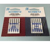 Máquina de Coser Agujas SCHMETZ Sistema 130 Vaqueros Piel Set Pistones Planos