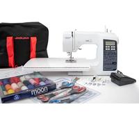 Máquina de coser computarizada Jaguar 200SQ, 200 puntadas, 9 ojales, incluye paquete de accesorios grande
