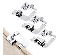 Máquina De Coser con Prensatelas 3 Tamaños Pies De Máquina Coser Multifunción Prensatelas para Dobladillo Enrollado Dobladillo Ajustado para Mayoría con Adaptador Eje Bajo (4/8, 6/8, 8/8 Pulgadas)