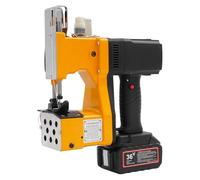 Máquina de coser de bolsas de mano, máquina de coser eléctrica portátil inalámbrica for sacos de arpillera, bolsas de alimentación de lona, cierre de bolsas resistente de 210W(2Battery)