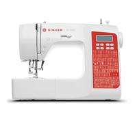 Máquina de coser de brazo libre Singer SC220 con luz LED, blanco, rojo