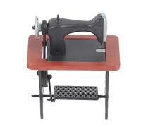 Máquina de coser de juguete en miniatura | Muebles en miniatura para muñecas, máquina de coser, decoración vintage 1 24 para estudio, dormitorio, salón dormitorio