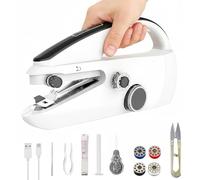 Máquina de Coser Eléctrica Portátil, Qoosea Mini Máquina Coser Manual para Principiantes, Fácil Uso de Doble Velocidades de Costura, Mini Sewing Machines con Accesorios para Viajes a Casa