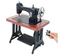 Máquina de Coser en Miniatura 1:24 Máquina de Coser de Juguete a Escala Realista Vintage Dollhouse Muebles de Muebles Decoración de la habitación para niños Niño Rojo ....
