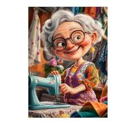 Máquina de Coser Granny Puzzle de 4000 Piezas para Adultos, Puzzle Adultos 4000 Piezas, Entretenimiento Creativo, Rompecabezas Clásicos, Juego de Habilidad para Toda La Familia 141x87cm