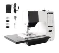 Máquina de coser industrial, máquina de coser de bordado de alta resistencia con 38 puntadas integradas, 12 funciones, kit de mini máquina de coser eléctrica para telas de 6 a 8 capas