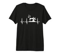 Máquina de Coser Latidos del Corazón Costurera Camiseta Premium