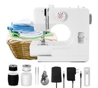 Máquina de coser, máquina de coser eléctrica de 12 puntadas, 2 configuraciones de velocidad, operación simple, ideal para proyectos de bricolaje, adecuada para diversas telas y prendas