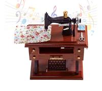 Máquina de Coser Mini de música - Vintage con manivela | Decoración de Escritorio | Máquina de Coser Decorativa para la de Boda en casa, Accesorios de Mesa, exhibición de Dios de