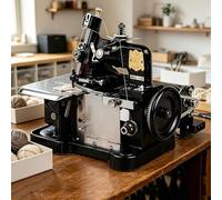 Máquina De Coser Overlock, Remalladora Y Máquinas Overlock Con Capacidad 3 Puntadas, Longitud De Puntada Ajustable Y 3000 Puntadas Por Minuto, Marco De Metal Duradero, Para Coser Dobladillos Black