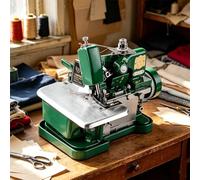 Máquina De Coser Overlock, Remalladora Y Máquinas Overlock Con Capacidad 3 Puntadas, Longitud De Puntada Ajustable Y 3000 Puntadas Por Minuto, Marco De Metal Duradero, Para Coser Dobladillos Green