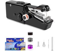 Máquina de coser para principiantes, dos modos, máquina de coser portátil para varios tejidos, reparación rápida de ropa para bricolaje en casa y viajes