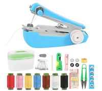 Maquina de Coser Portatil Mini Máquina de Coser Maquina de Coser Manual con 46 Accesorios de Costura Máquina de Coser Portátil para Ropa Telas y Cortinas (Color Aleatorio)