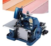 Máquina de Coser, remalladora con Marco metálico, remallada y overlock de 250 W, 3000 Puntadas por Minuto, con Marco metálico, para Diversos Materiales: algodón, Lana y géneros de Punto Blue