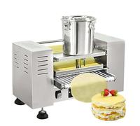 Máquina De Crepes Automática 2800W, Acero Inoxidable 304 Producción 300 Pz/h, Grosor 0,4-1,2 Mm, Crepera Profesional Con Motor De Cobre Para Mille Crepe Cake(6in)