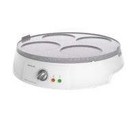 Cecotec Crepera Fun Crepestone Twin. 1200 W, Placa Reversible con Revestimiento Antiadherente RockStone, Termostato Regulable, Rodillo Esparcidor y Espátula Incluidos, 30,5 cm