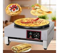 Máquina de crepes comercial, máquina eléctrica de 3000 W con calentador de cajones, temperatura ajustable para blintzes, tortillas, panqueques, huevos