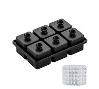 Máquina de cubitos de hielo grabados con cavidades en forma de esferas que garantiza la liberación para whisky, piedra y bebida mixta, moldes de cubitos de hielo cortados con cristal