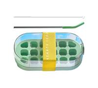 Máquina de cubitos de hielo, portátil a presión con tapa y recipiente, forma reutilizable con fácil extracción para cócteles, whisky, café, refrescos, hogar, cafetería y restaurante