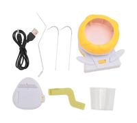 Máquina de cuentas eléctrica Bead Spinner Beads Herramienta de cuerda para joyas de collar de brazalete Hacer un acero inoxidable de plástico para el hogar 1 set (Amarillo)