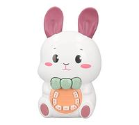 Máquina de Cuentos de Conejo Pequeño, Luz Musical para bebé, Máquina de Cuentos de Conejo Multifuncional para Educación Temprana para Niños para el Hogar (rojo)