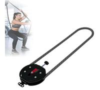 Máquina De Cuerda Para Gimnasio, Entrenador Infinito, Sis-tema De Poleas Con Resistencia Ajustable 0-30 Kg Y Cuerda De Nylon, Capacidad 150 Kg, Pesa Solo 7.6 Kg Y Es Portátil(Red)