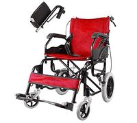 Máquina de desplazamiento de silla de ruedas móvil cómoda para exteriores, plegable, ligera, pequeña, portátil, de acero al carbono/rueda sólida, carrito para personas mayores, transporte de viaje pa