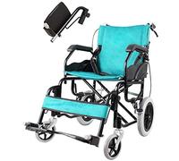 Máquina de desplazamiento de silla de ruedas móvil cómoda para exteriores, plegable, ligera, pequeña, portátil, de acero al carbono/rueda sólida, carrito para personas mayores, transporte de viaje pa