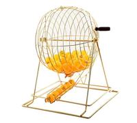 Máquina de Dibujo de lotería, Jaula automática de Bingo con 100 Bolas para sorteo de la Suerte, Eventos de recaudación de Fondos, Fiestas y Juegos, máquina de Giro de batería de Metal Yellow 50balls