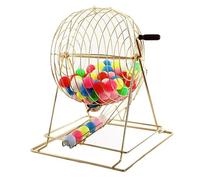 Máquina de Dibujo de lotería, Jaula automática de Bingo con 100 Bolas para sorteo de la Suerte, Eventos de recaudación de Fondos, Fiestas y Juegos, máquina de Giro de batería de Metal Color 100balls