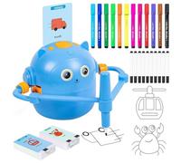 Máquina de dibujo robótica genérica para | 100 tarjetas juguetes educativos interactivos,juguete creativo arte robot de dibujo | Regalo para niña niño familia y amigos