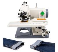 Máquina de dobladillo portátil de punto ciego con pedal, 1200 RPM, paso de aguja de 3-8 mm y puntada de cadena de un solo hilo