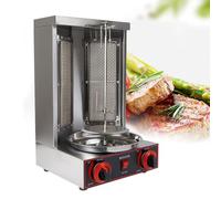 Máquina de döner kebab a gas, DSYOGX Vertical Parrilla Eléctrica Rotativa, 3000W 220V Döner-Vertikal-Multigrill puede asar brochetas de cordero y pollo, Negro