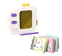 Máquina de educación temprana con pantalla LCD borrable y tarjetas didácticas bilingüe de lectura/escritura, juguete educativo para niños