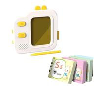 Máquina de educación temprana con pantalla LCD borrable y tarjetas didácticas bilingüe de lectura/escritura, juguete educativo para niños