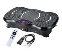 Máquina de ejercicio con placa de vibración con control remoto, bandas de resistencia, panel de control táctil, 22 imanes de masaje, entrenamiento de cuerpo completo