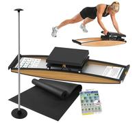 Máquina de ejercicio de esquí 3D Cross Trainer para simulación de esquí y remo en interiores, incluye bastones y alfombrilla para entrenamiento completo de cintura, abdomen y piernas