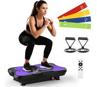 Máquina de ejercicio de placa de vibración para drenaje linfático, máquina de vibración para dar forma a la pérdida de peso de cuerpo completo, plataforma de fitness vibradora de 400 libras y 200