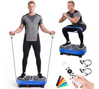 Máquina de ejercicio de placa vibratoria: 999 niveles de velocidad, placa vibratoria para drenaje linfático, pérdida de peso, quemador de grasa, 450 libras, placa de agitación de cuerpo entero con