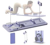 Máquina de ejercicios multifuncional plegable para pilates, tabla abdominal para el hogar con soporte de codo y bandas de resistencia