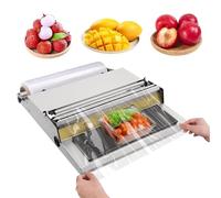 Máquina de embalaje de alimentos, sellador de envoltura manual, dispensador de película de 17.7 pulgadas para embalaje de bandejas de carne y frutas