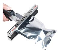 Máquina de embalaje de bolsas selladoras al vacío, sellador de doble cara de mano para bolsas de aluminio, bolsa kraft, bolsa de Mylar, longitud de sellado de 200 mm ~ 400 mm, temperatura de 0 a 300 °
