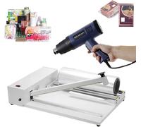 Máquina de embalaje retráctil manual, selladora retráctil 2 en 1 con pistola de calor y película, temperatura ajustable, for uso comercial y doméstico.(45cm/17.7in)