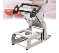 Máquina de embalaje semiautomática para llevar, sellador manual de bandejas de contenedores de alimentos, máquina de sellado térmico de bandejas de carne comercial, 7 ~ 8 veces/minuto, para pasteles
