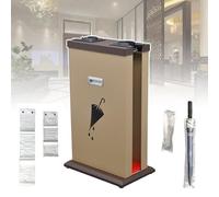 Máquina de embolsado de paraguas de doble agujero, dispensador de bolsas de paraguas fácil de usar con 500 bolsas parte superior extraíble, ideal para paraguas largos/cortos y conveniente