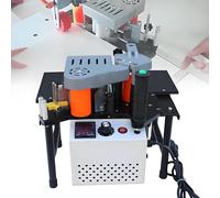 Máquina de encolado de bordes para carpintería, portátil con control de velocidad de 2 a 6 m/min, encolado de doble cara, grosor de 0,3 a 3 mm, ideal para bordes rectos y curvos