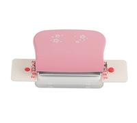 Máquina de Encuadernación, Máquinas de Encuadernación Manual, Máquina de Encuadernación Multiusos de 6 Agujeros con Cincha para Oficina en Casa, Máquina de Encuadernación con Peine,(Rosa)