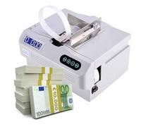 Máquina de encuadernación rápida en efectivo, máquina empaquetadora automática de billetes de 45 W, máquina de paquete de escritorio de moneda de papel 24 veces/min con pantalla LCD, para finanzas